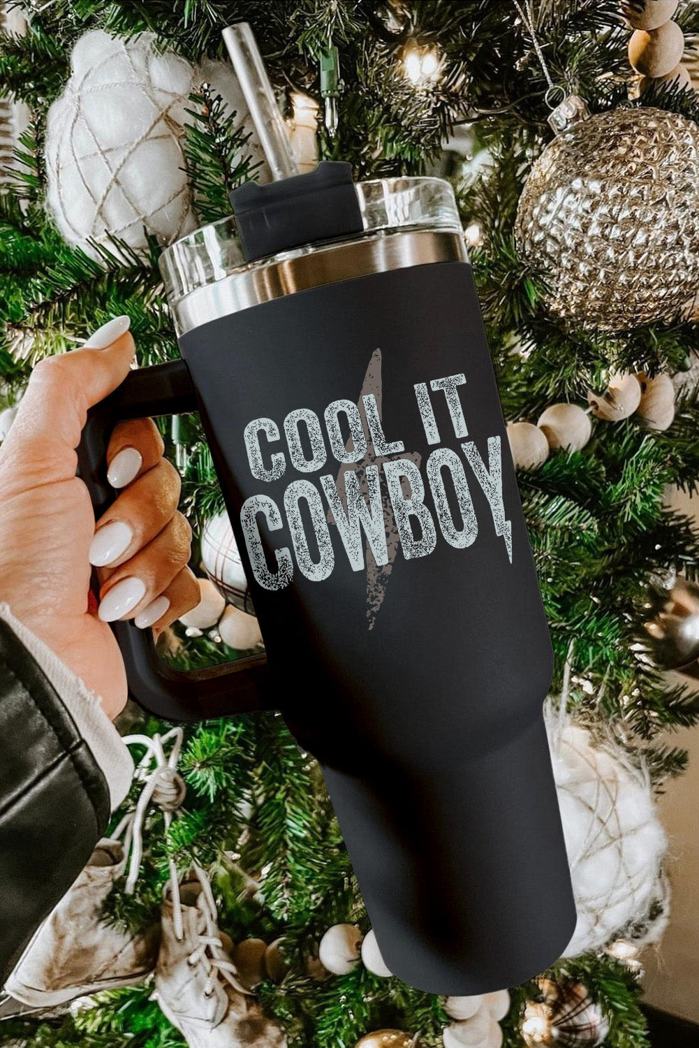 COOL IT COWBOY Lightning Print Stainless Steel Insulate Cup 40oz