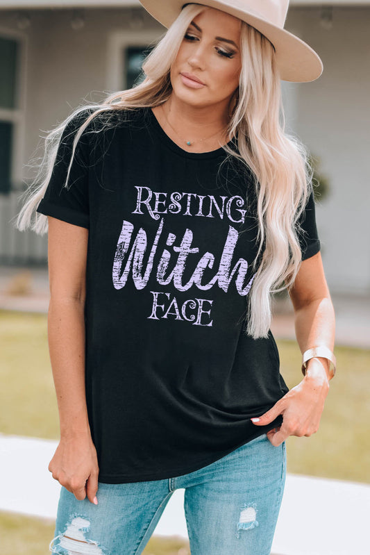 Resting Witch Face Short Sleeve Graphic Tee