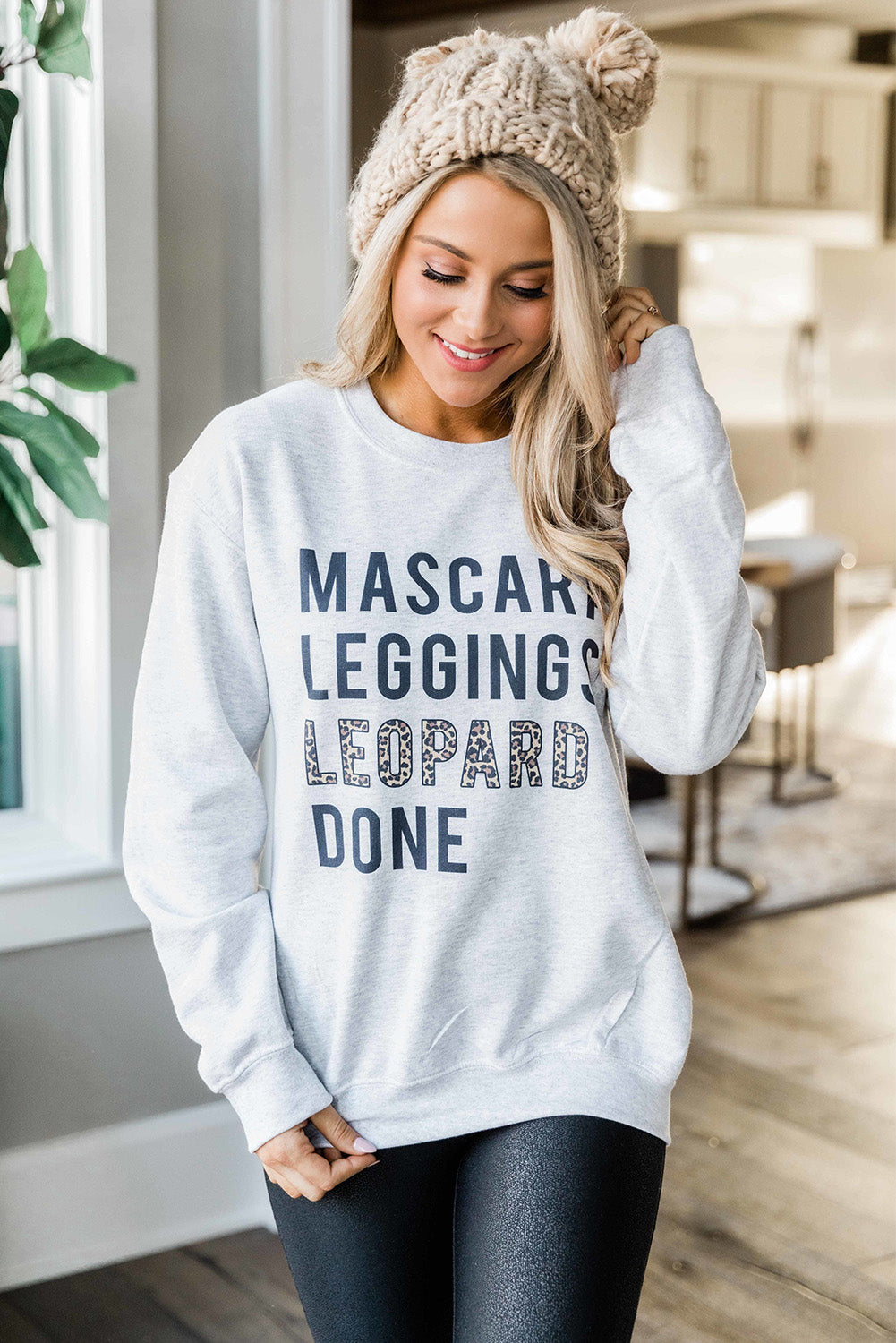 Letters Graphic Loose Sweatshirt