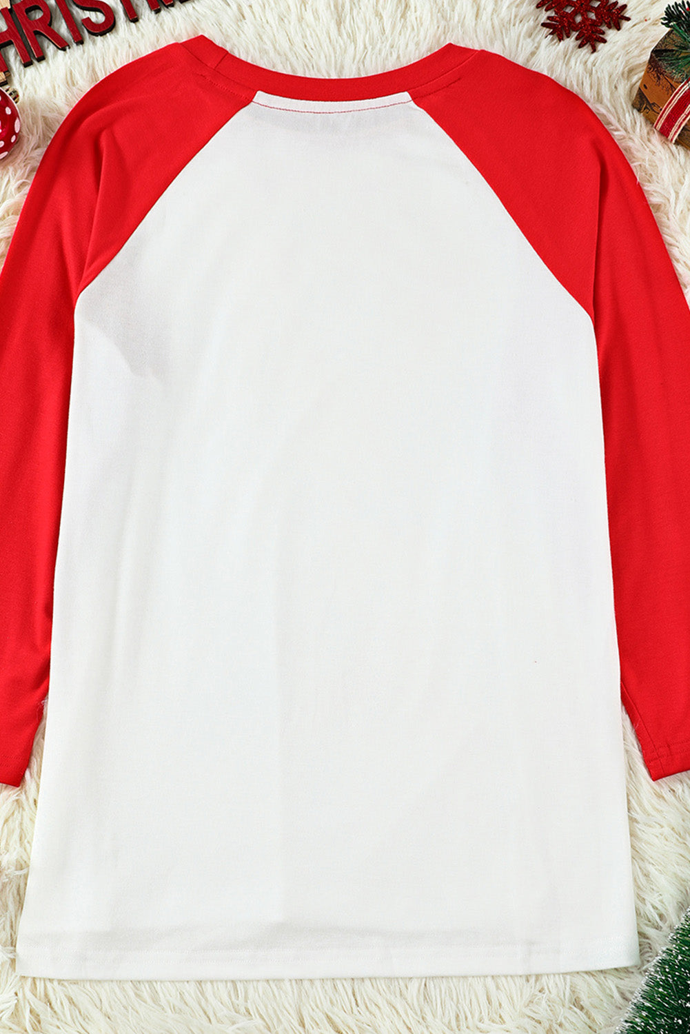 Merry CHRISTMAS Color Block Long Sleeve Top