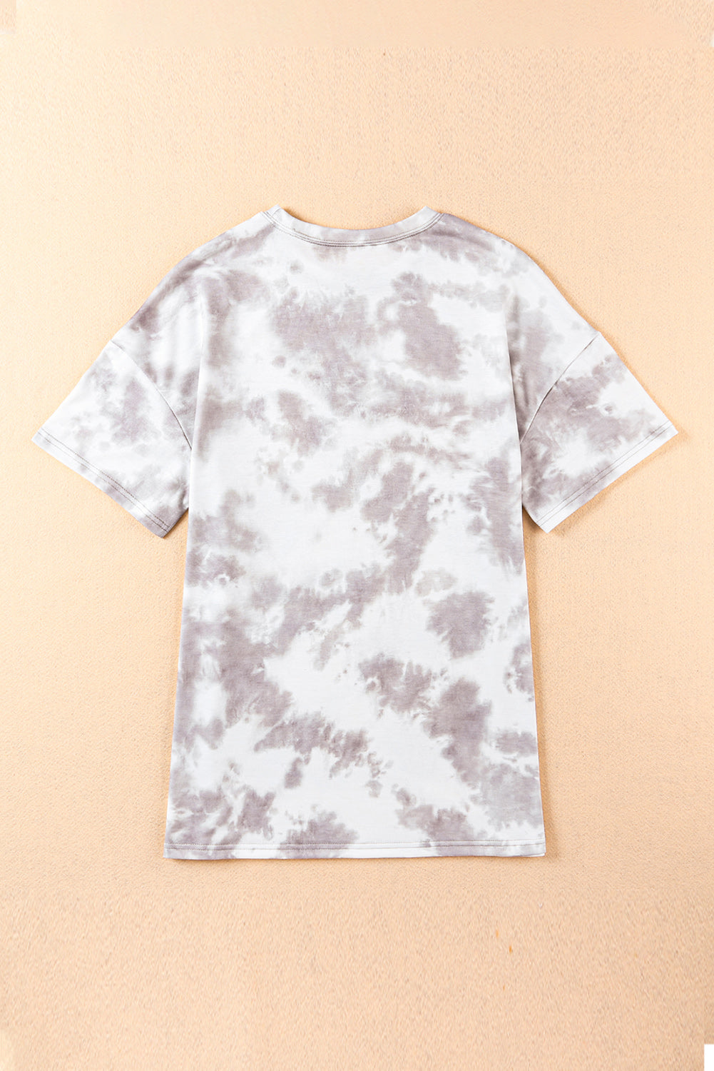 Oversized Tie-dye AMERICA Graphic T-shirt with Distressing