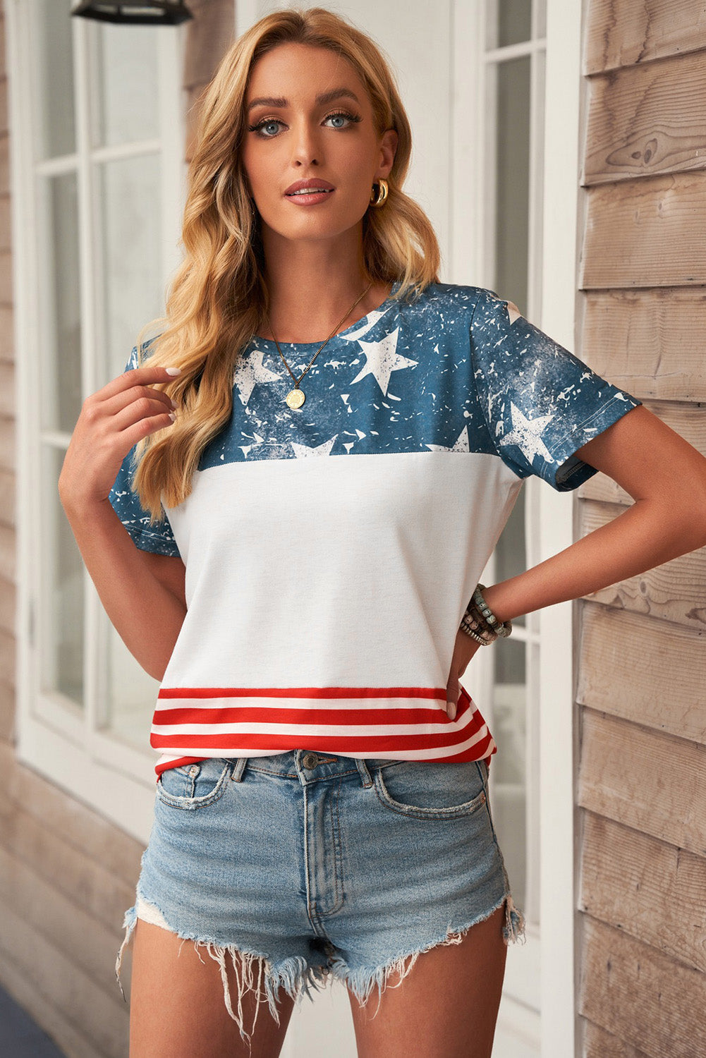 The US Stars and Stripes Inspired Top