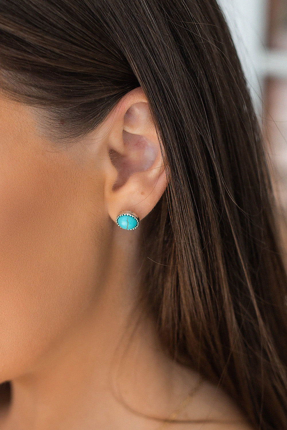 Three-piece Turquoise Stud Earrings Set