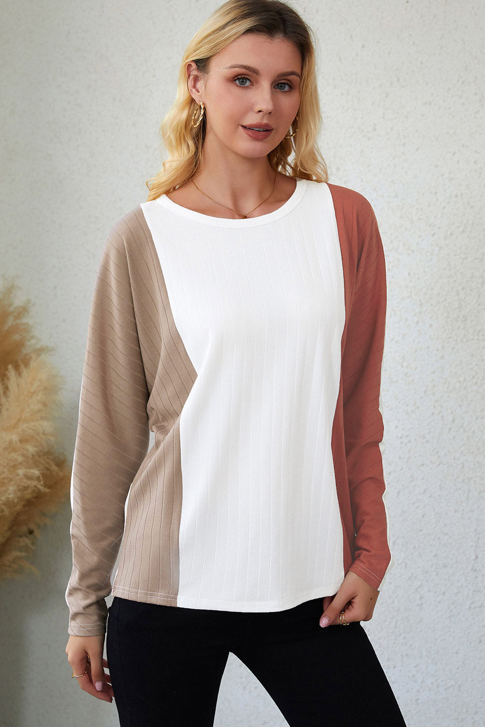 Colorblock Dolman Knit Top