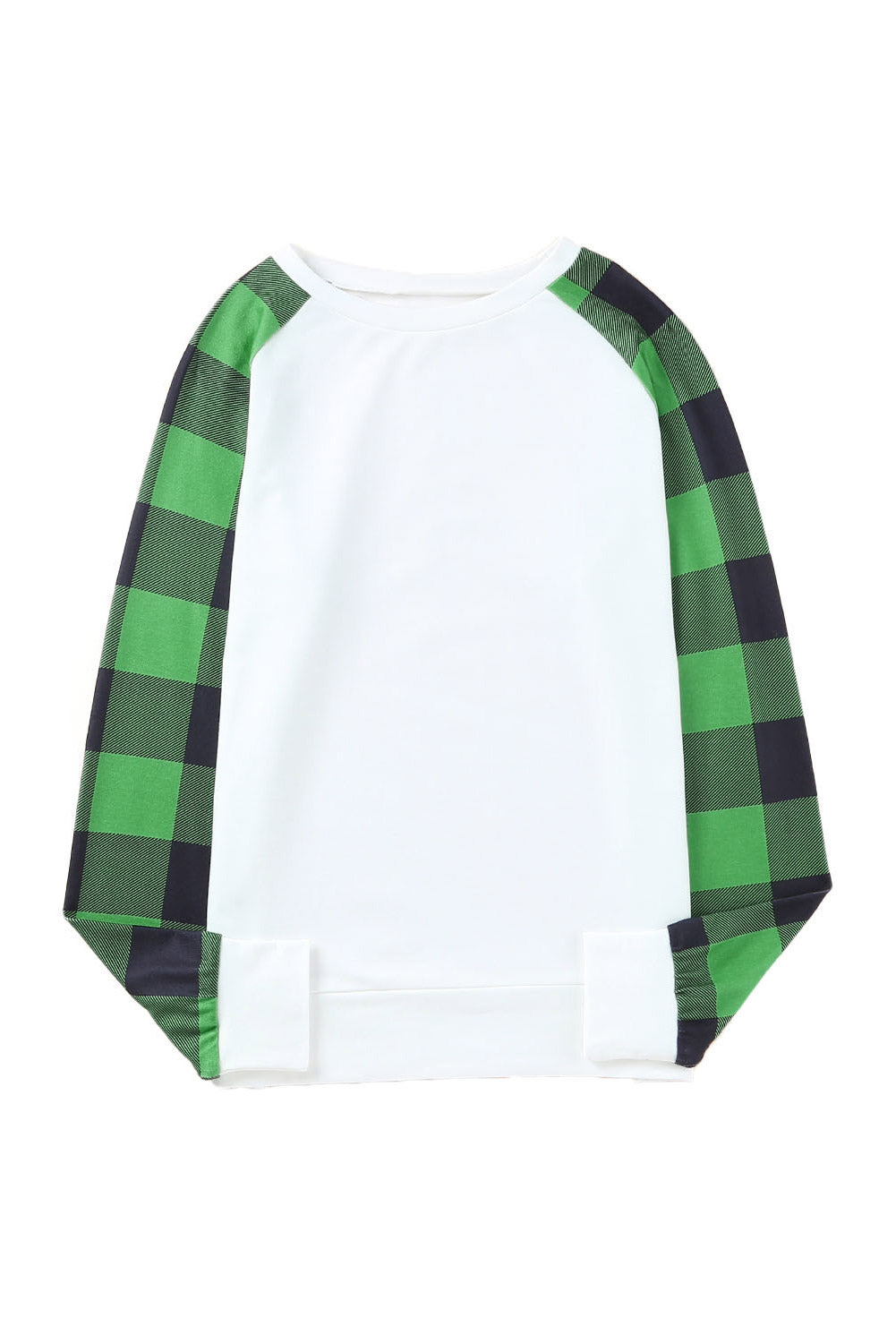 Green Buffalo Plaid Long Sleeve Sweatshirt