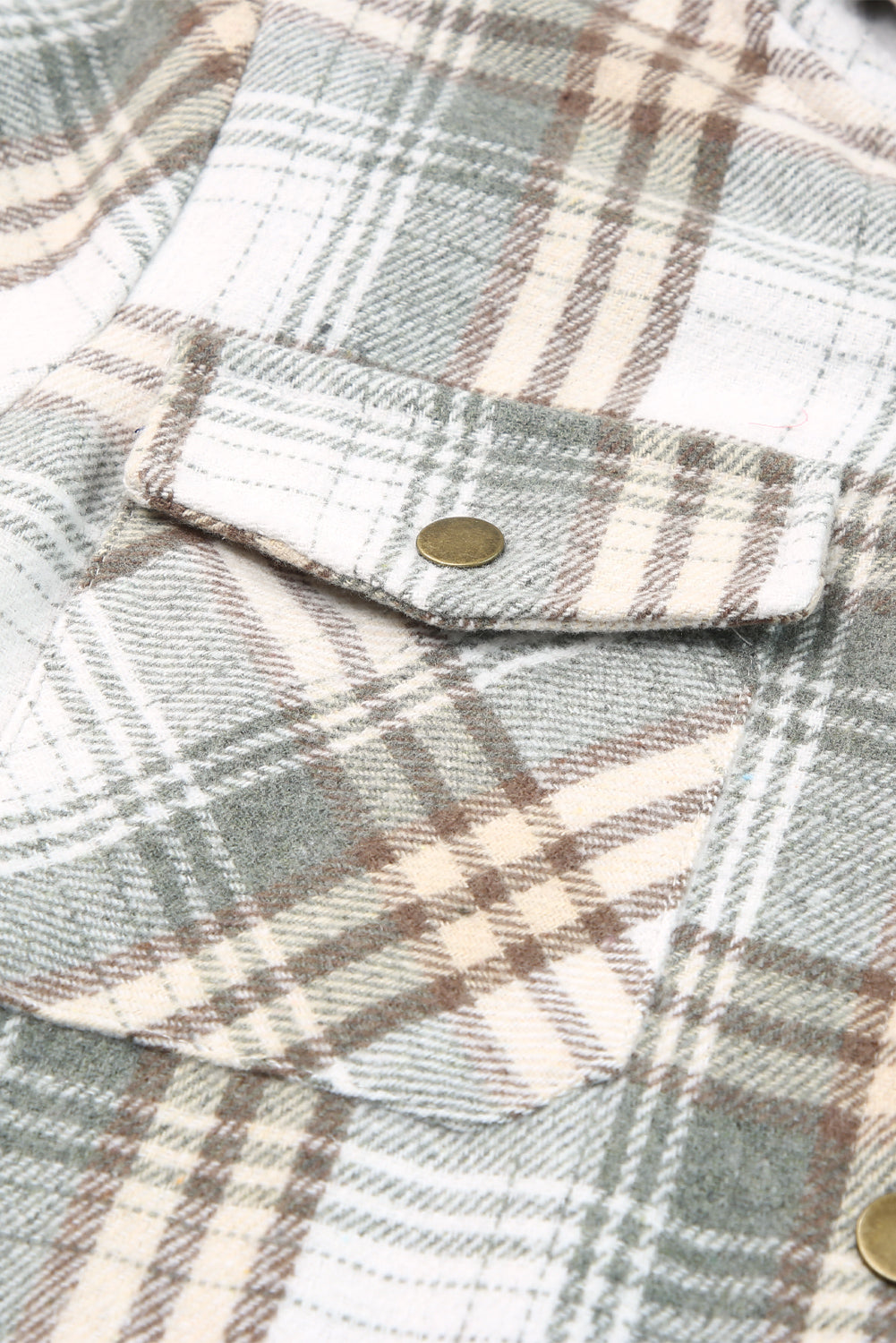 Blue Plaid Pattern Sherpa Lined Hooded Shacket