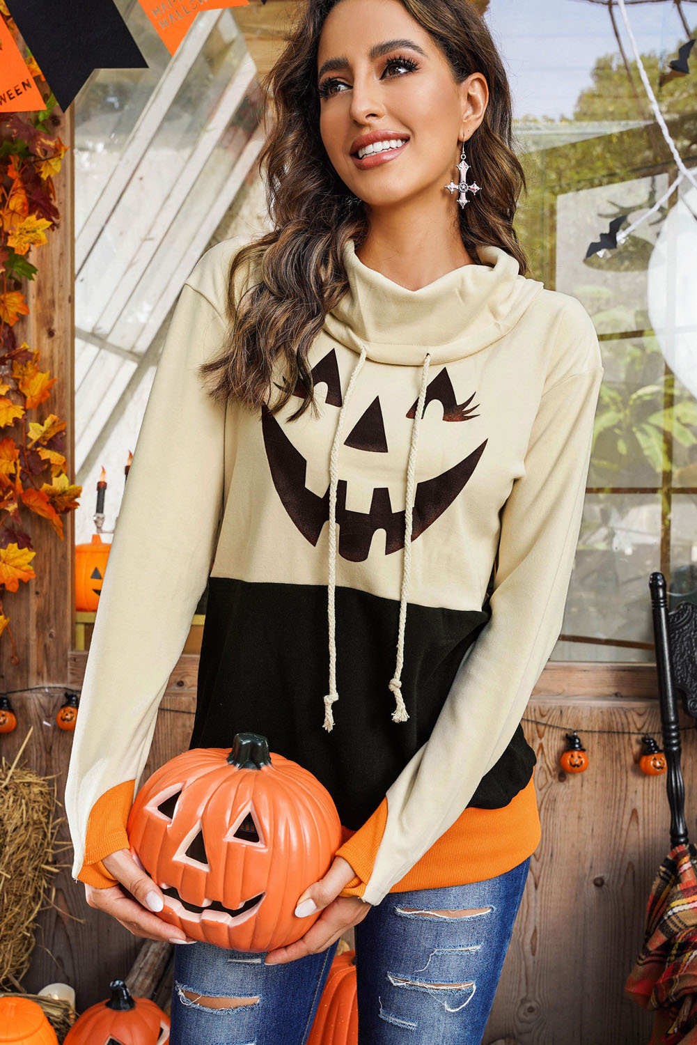 Turtleneck Halloween Festive Top