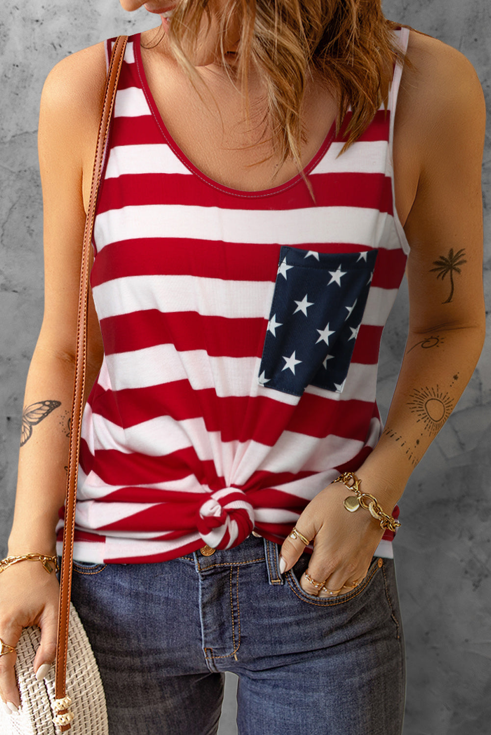 Pocket Patch Stars & Stripes Tank Top