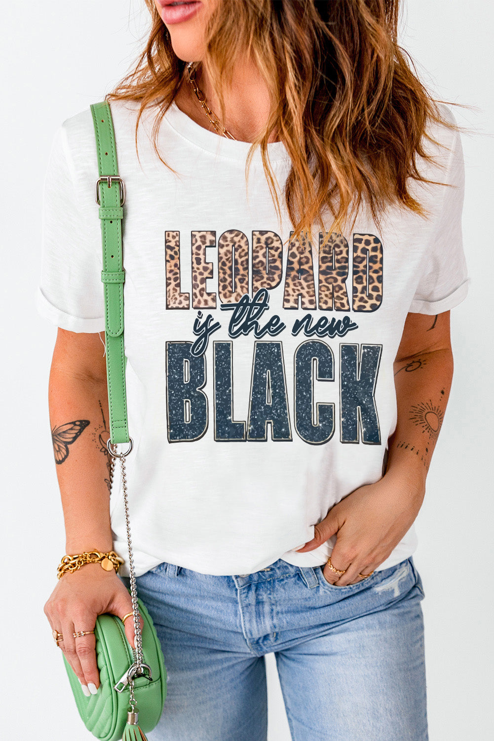 Leopard Is The New Black Western Fashion T Shirt