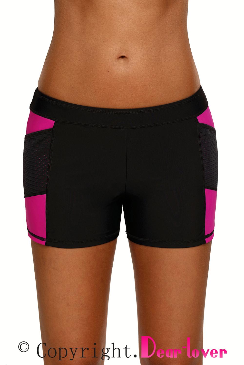 Rosy Side Mesh Insert Sports Boardshort