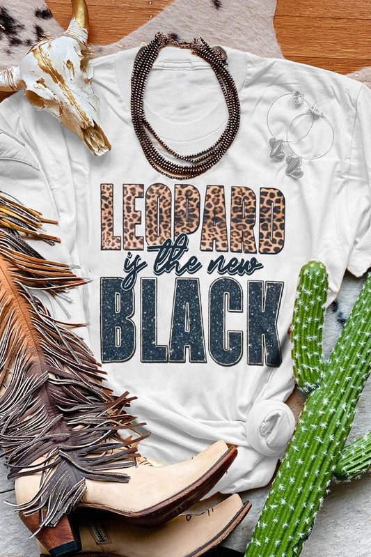 Leopard Is The New Black Western Fashion T Shirt