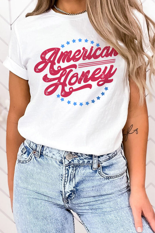 American Honey Stars Print Short Sleeve Graphic Tee