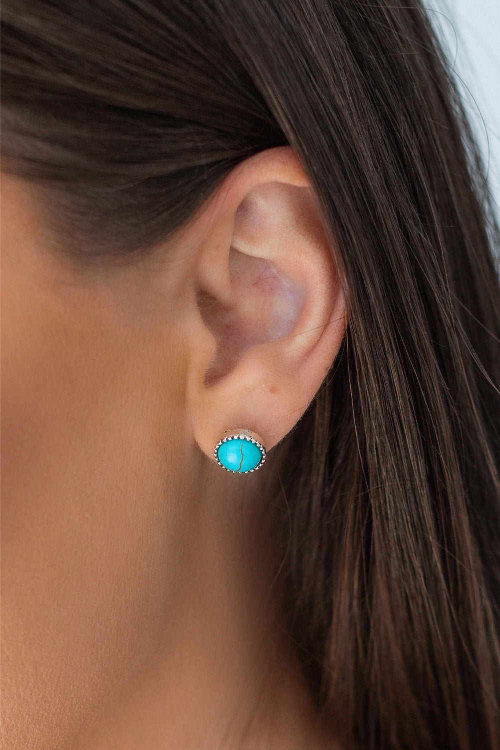 Three-piece Turquoise Stud Earrings Set