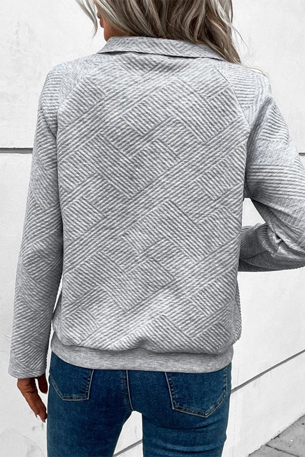 Gold Flame Textured Knit Buttoned Kangaroo Pocket Sweatshirt