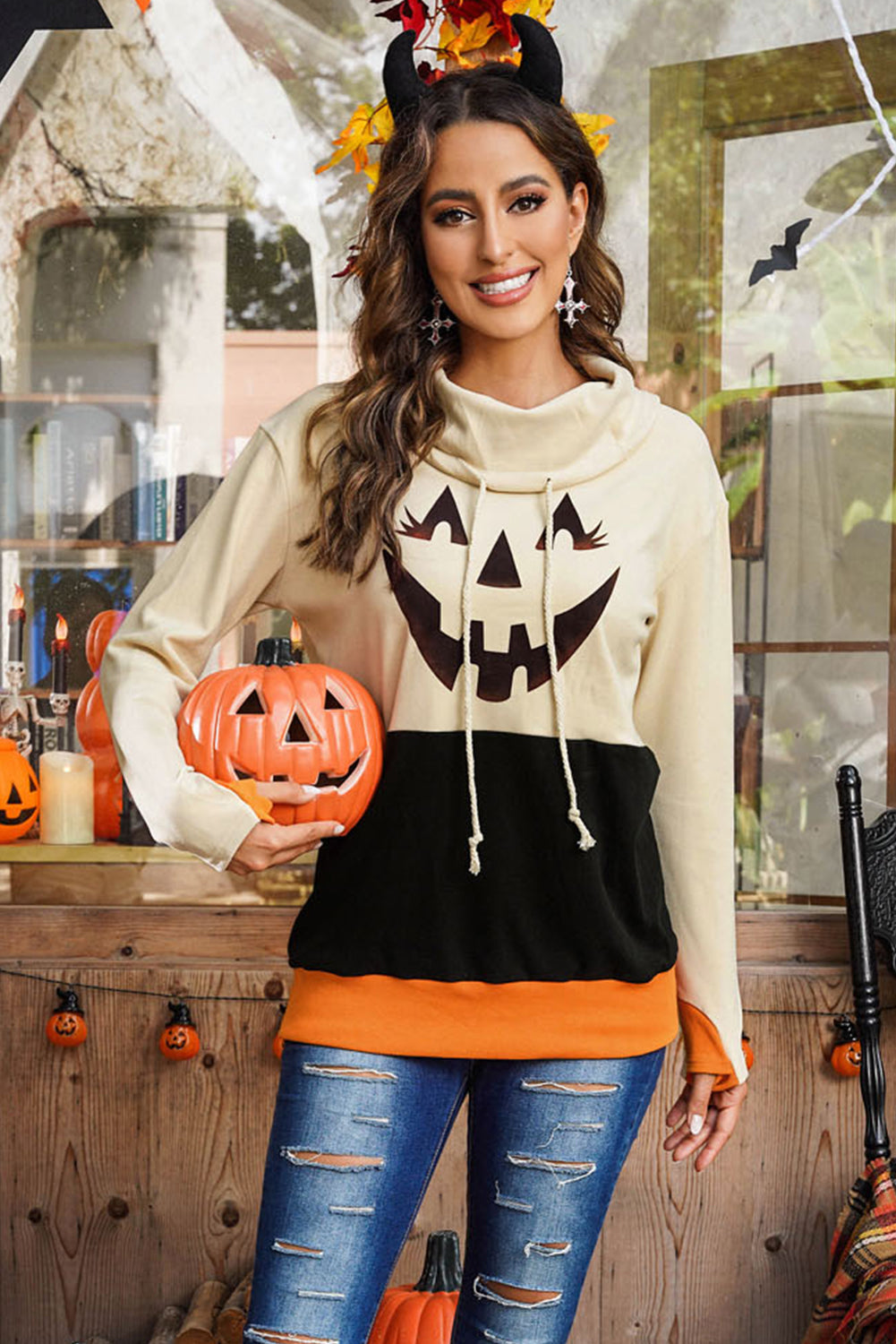 Turtleneck Halloween Festive Top