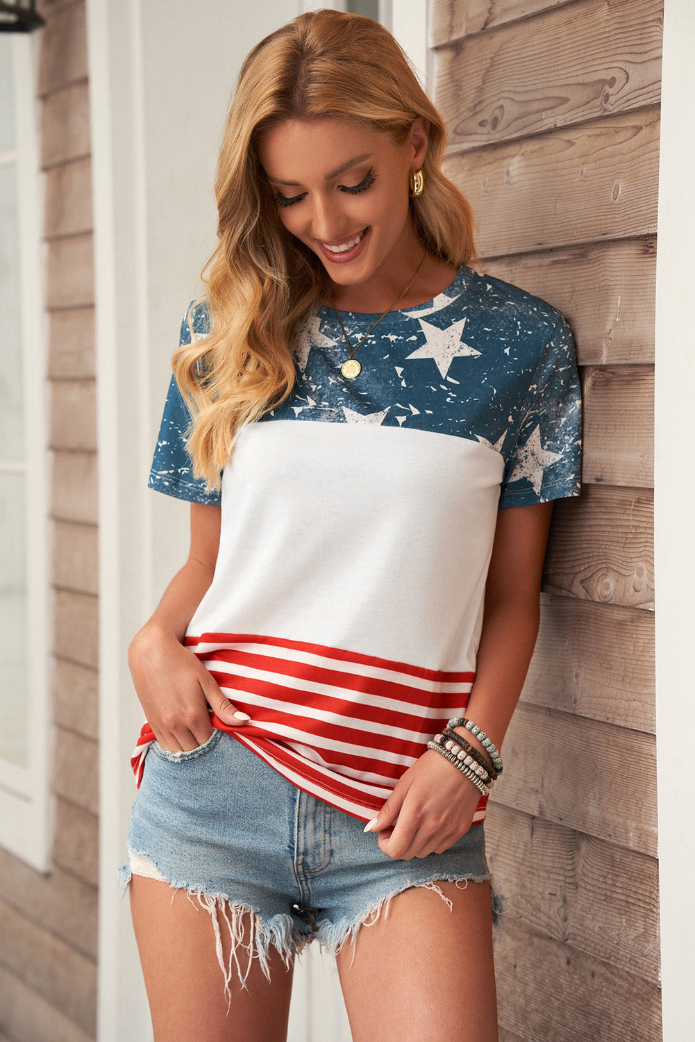 The US Stars and Stripes Inspired Top