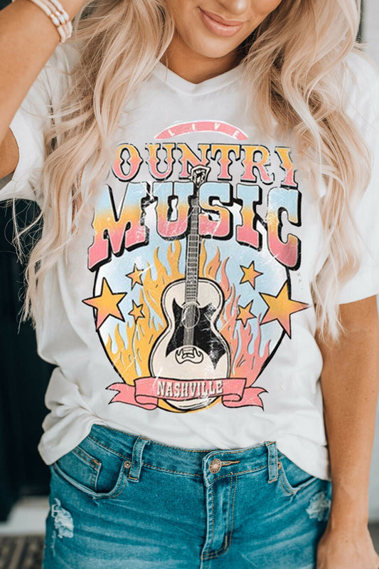 COUNTRY MUSIC NASHVILLE Graphic Tee