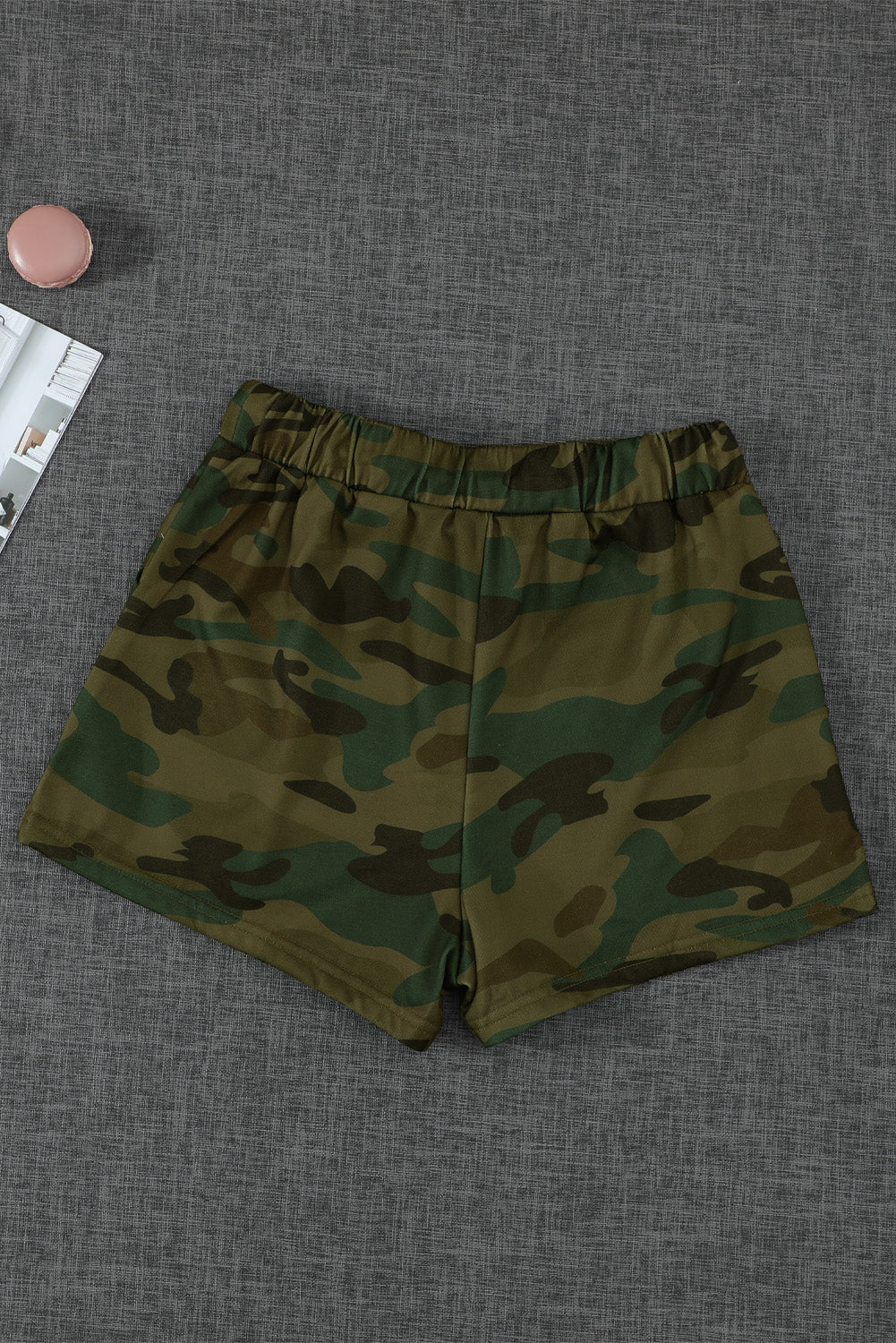 Camouflage Drawstring Casual Shorts