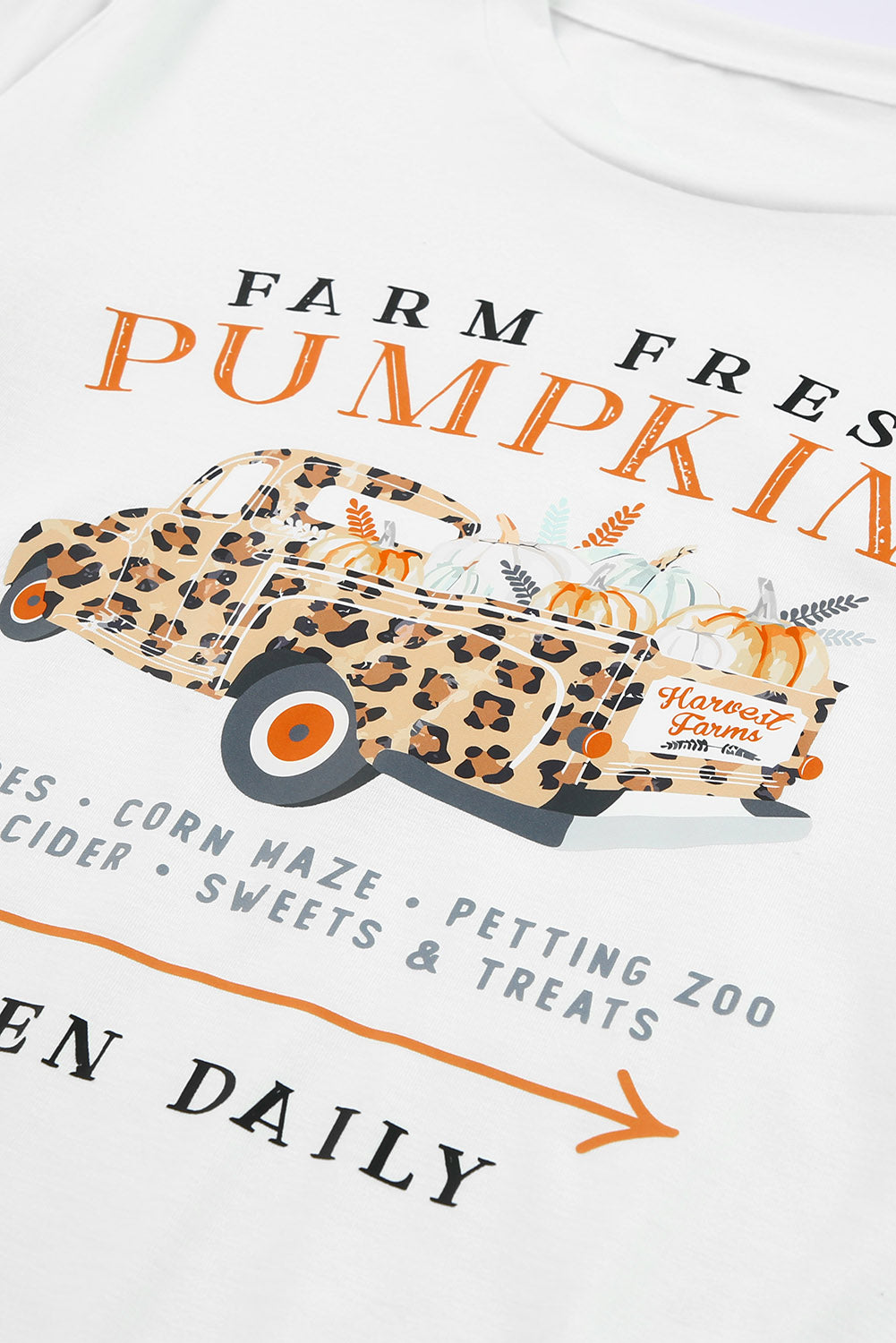 Fresh Pumpkins Leopard Truck Graphic Tee