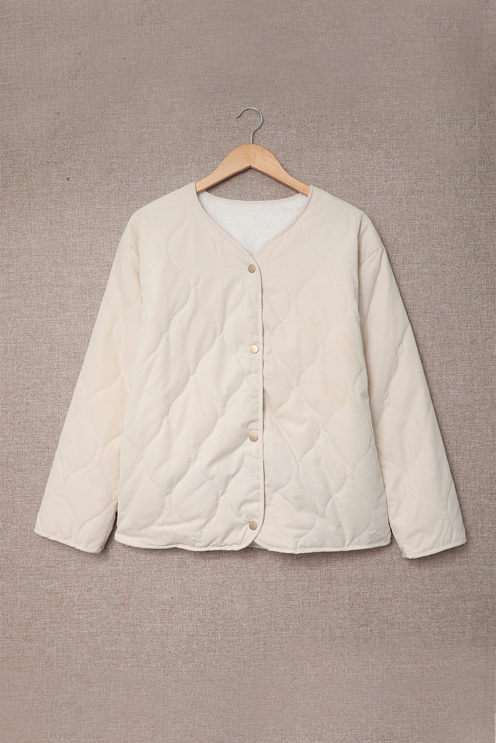 White Buttoned Double-sided Coat