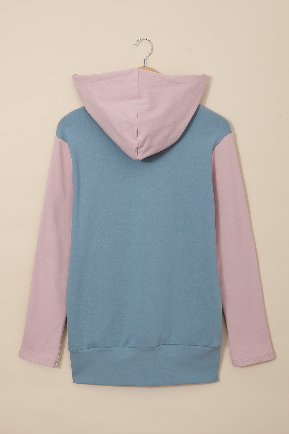 Gray Half Zip Colorblock Hoodie