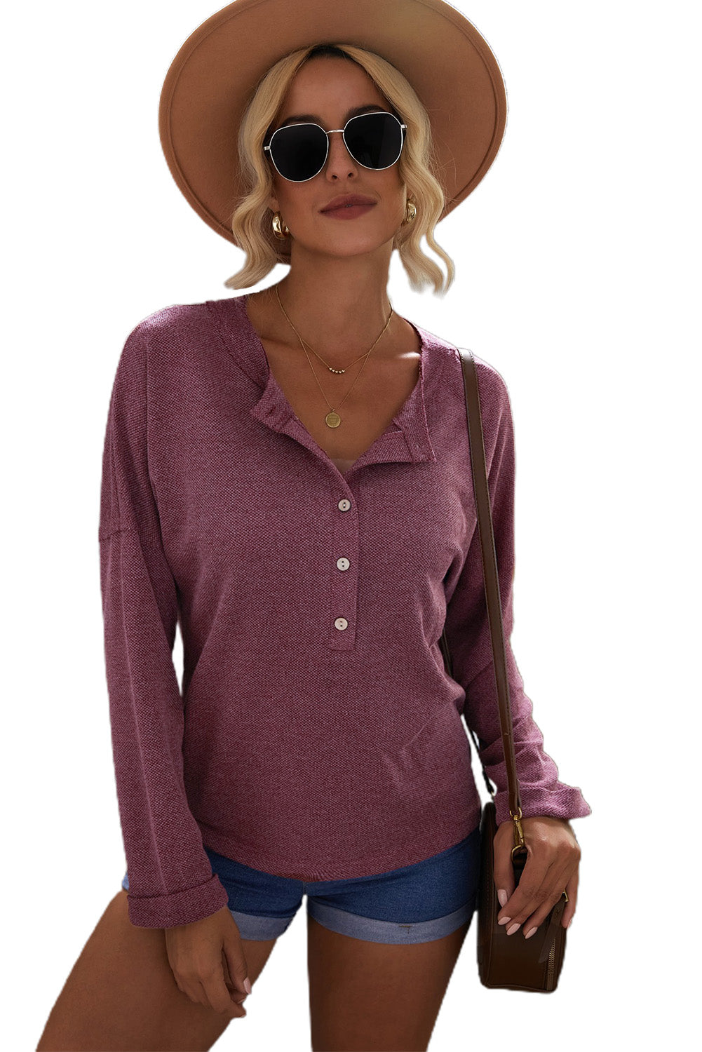 Gray Buttoned Loose Long Sleeve Shirt