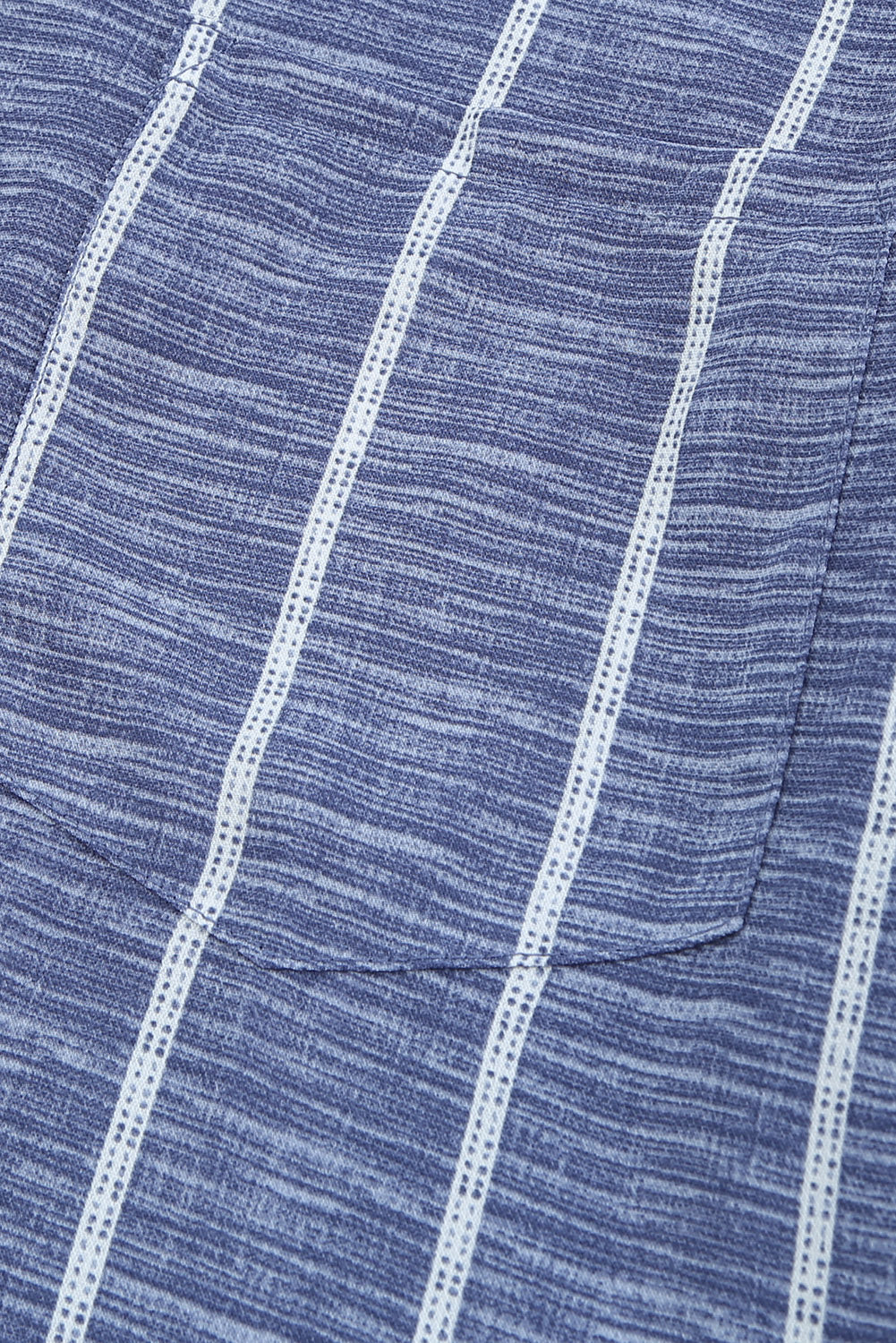 Multicolor Striped V Neck Pocket Long Sleeve Top