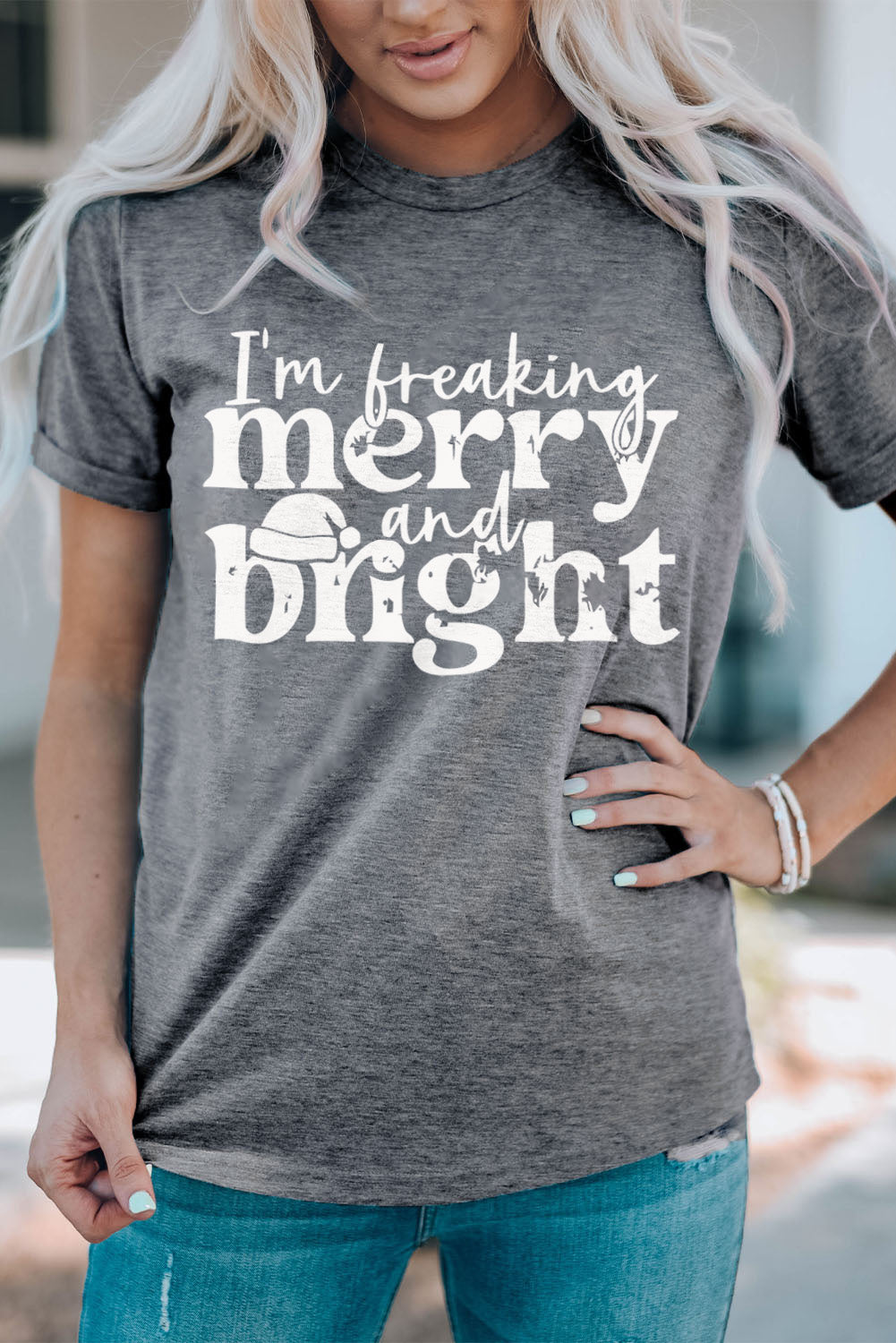 I'm Freaking Merry And Bright Graphic T Shirt