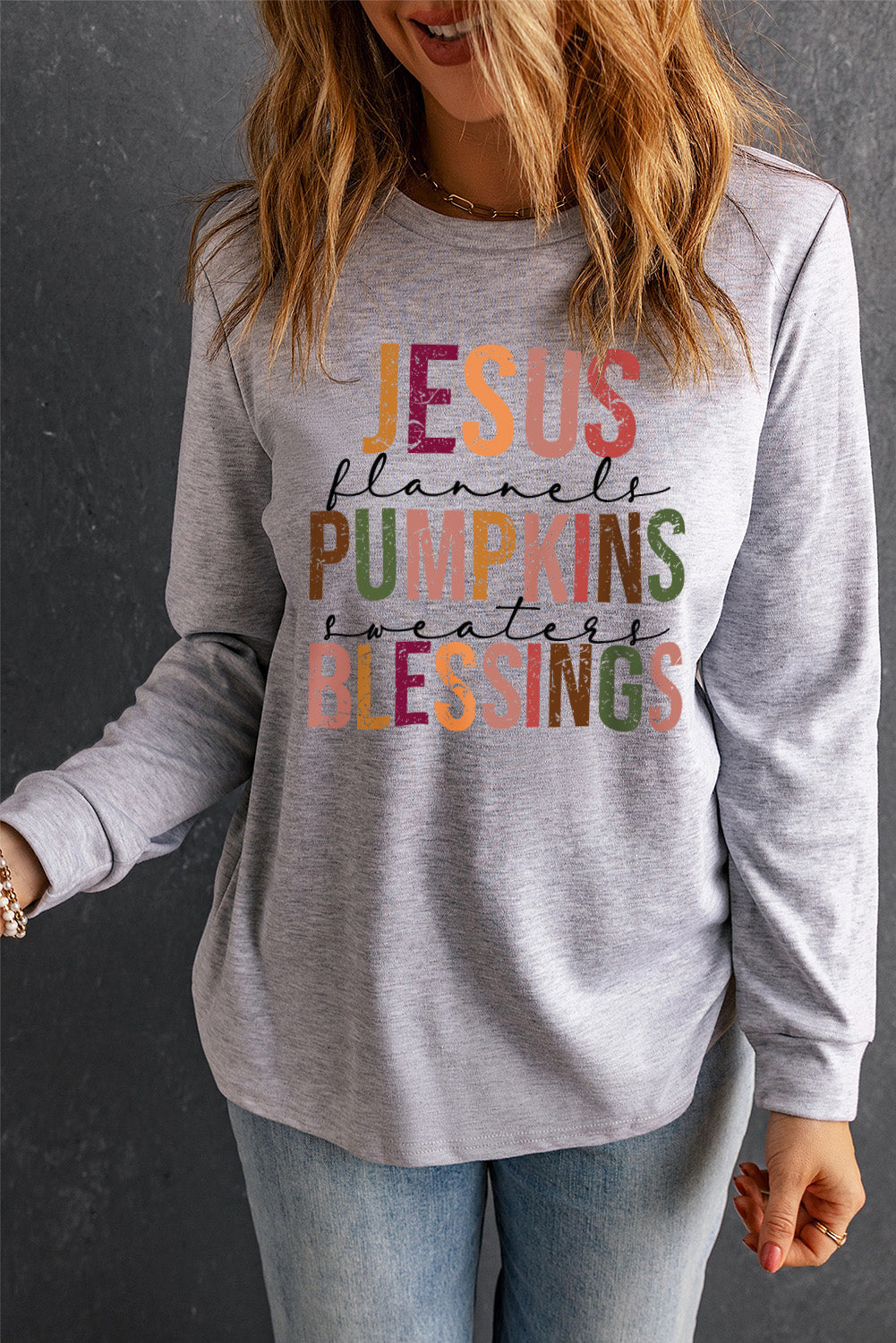 JESUS PUMPKINS BLESSINGS Long Sleeve T Shirt