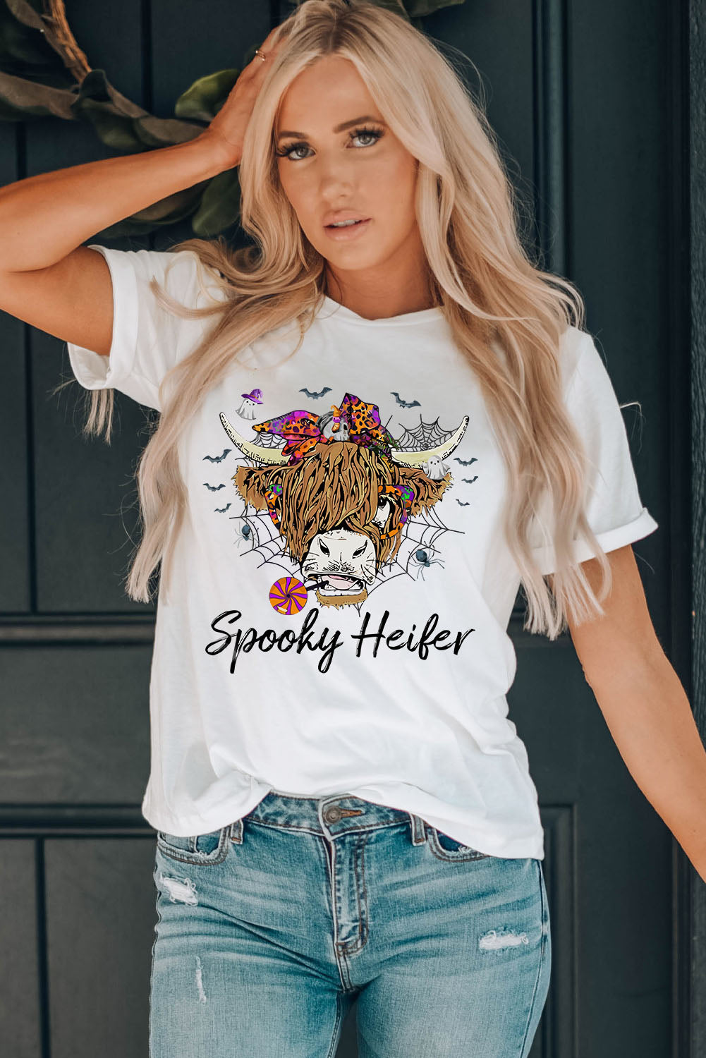 Spooky Heifer Halloween Vibe Graphic Tee