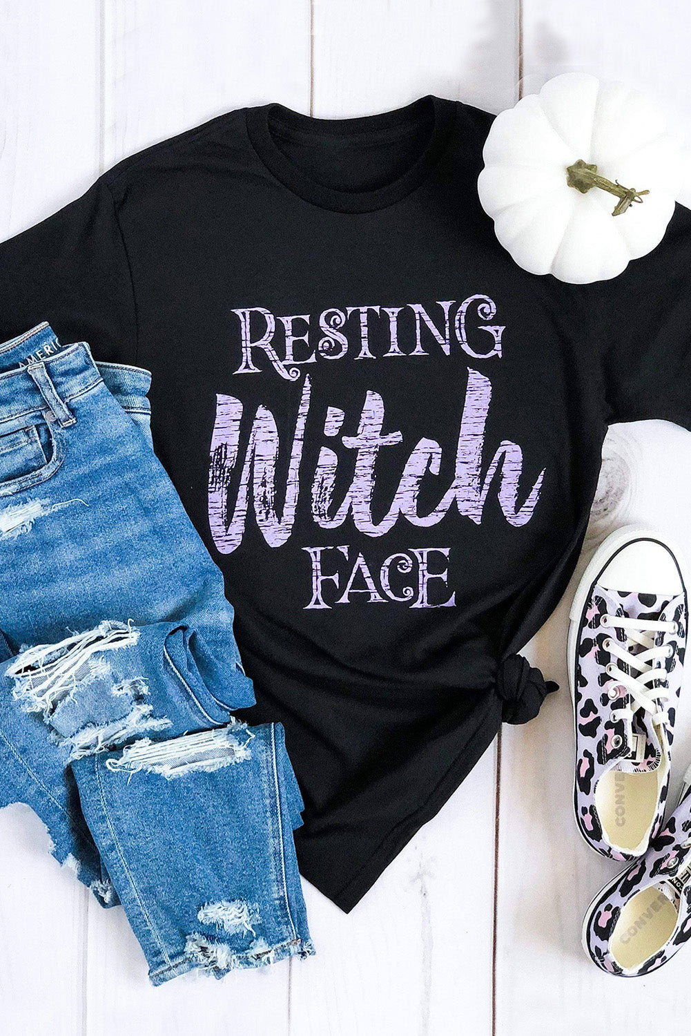 Resting Witch Face Short Sleeve Graphic Tee