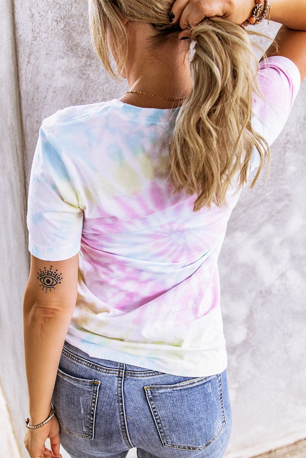 SAY YES TO ADVENTURE Tie-dye Print Tee