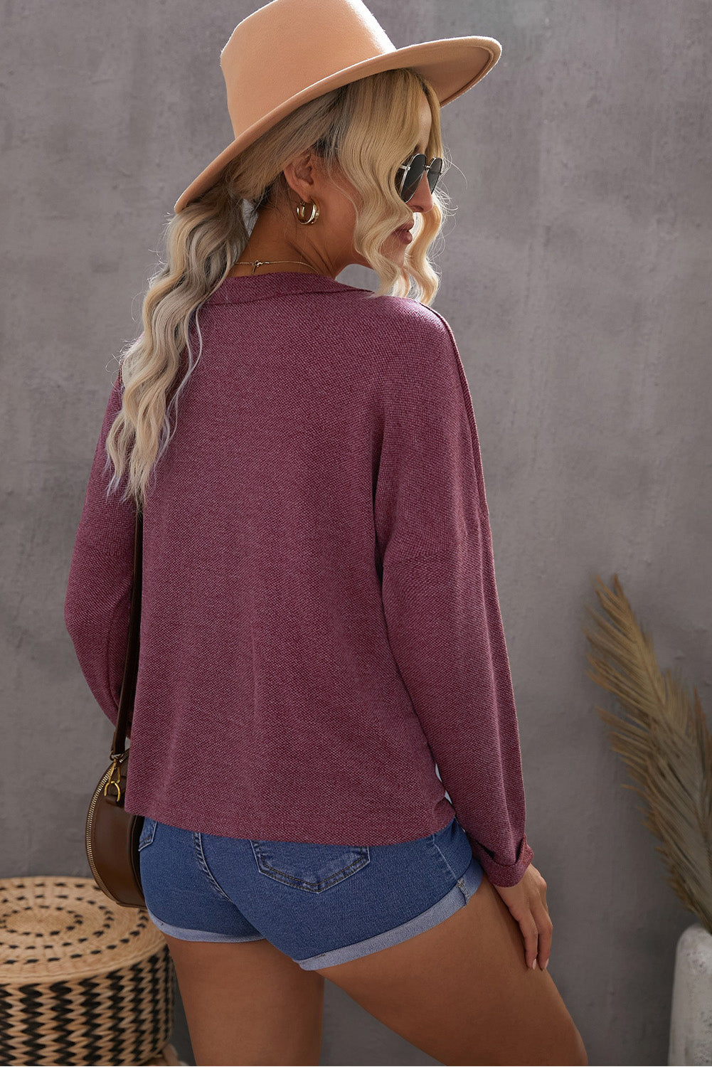 Gray Buttoned Loose Long Sleeve Shirt