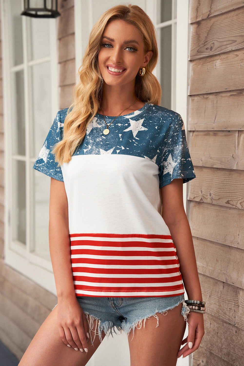 The US Stars and Stripes Inspired Top