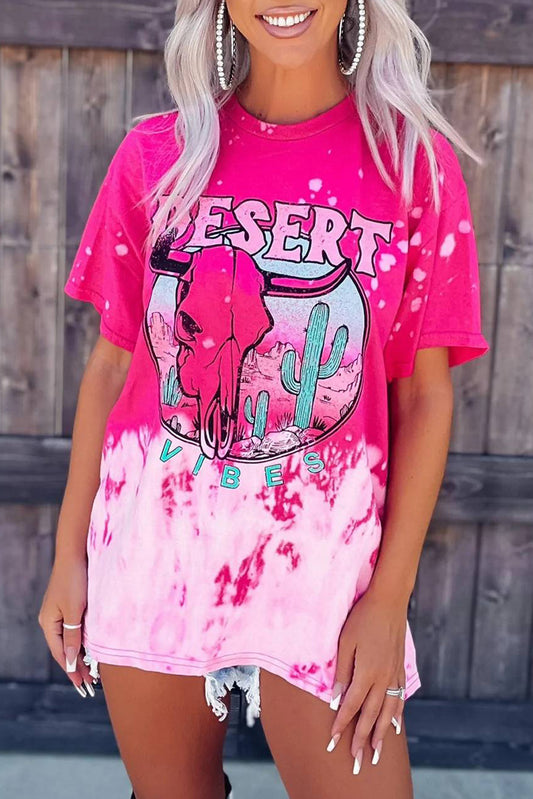 EASTER VIBES Skull Graphic Print Oversized T Shirt