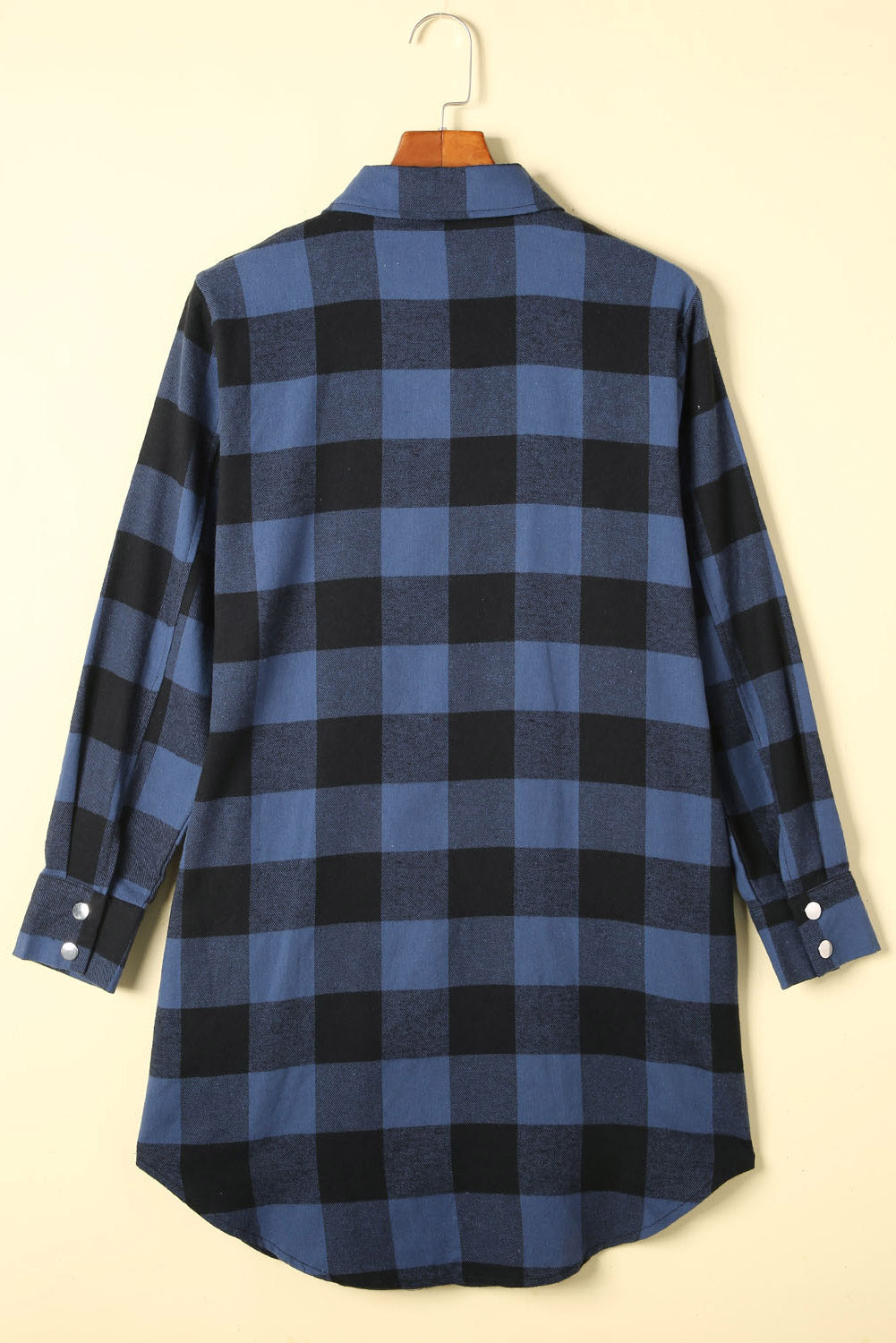 Turn-down Collar Plaid Shirt Jacket