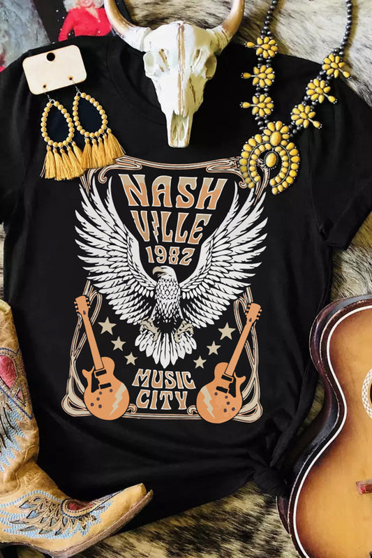 NASH VILLE 1982 Vintage Music City Graphic Tee