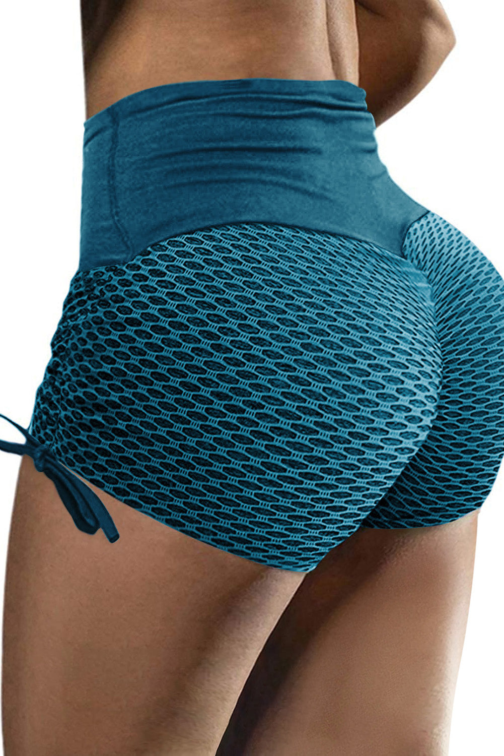 Side Drawstring Anti Cellulite High Waist Scrunch Butt Lift Shorts