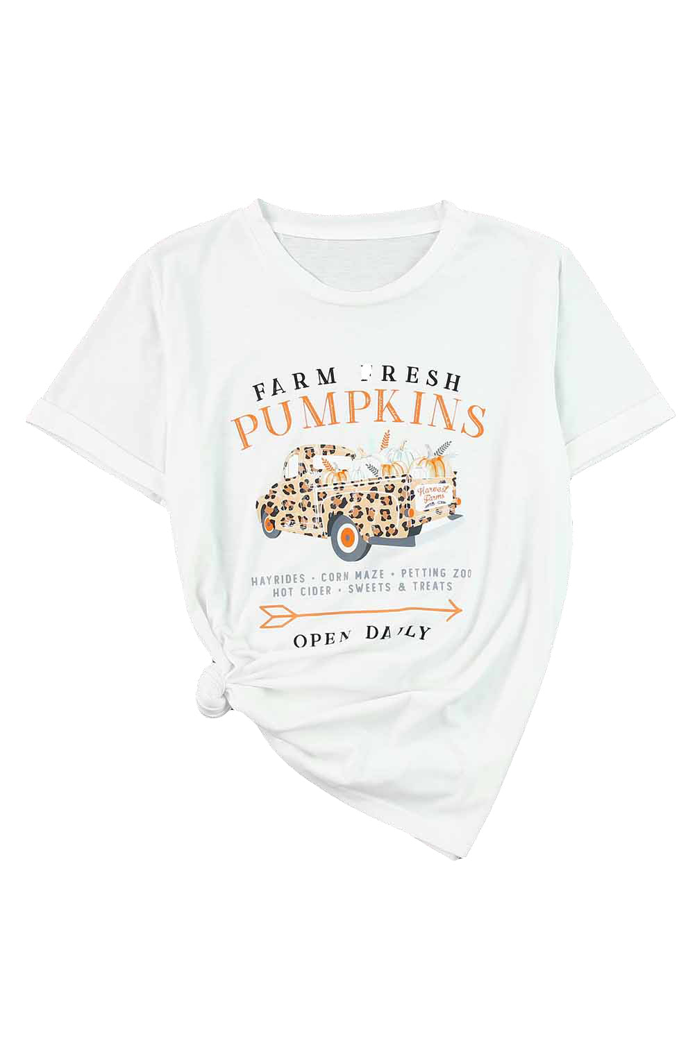 Fresh Pumpkins Leopard Truck Graphic Tee