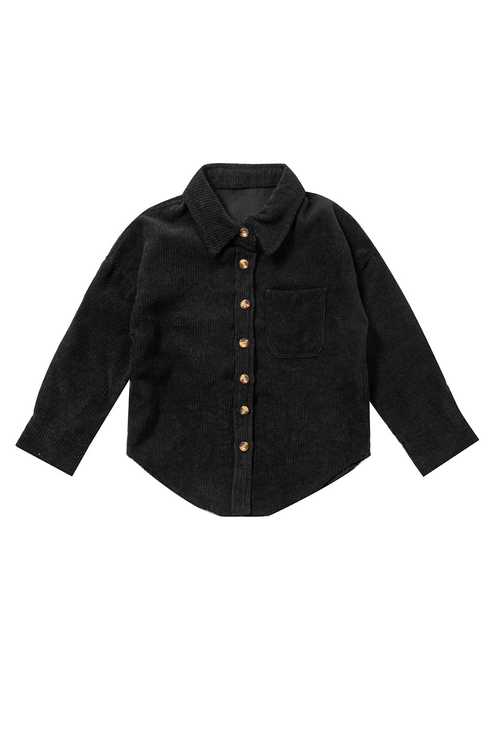 Little Girl Pocketed Corduroy Shirt