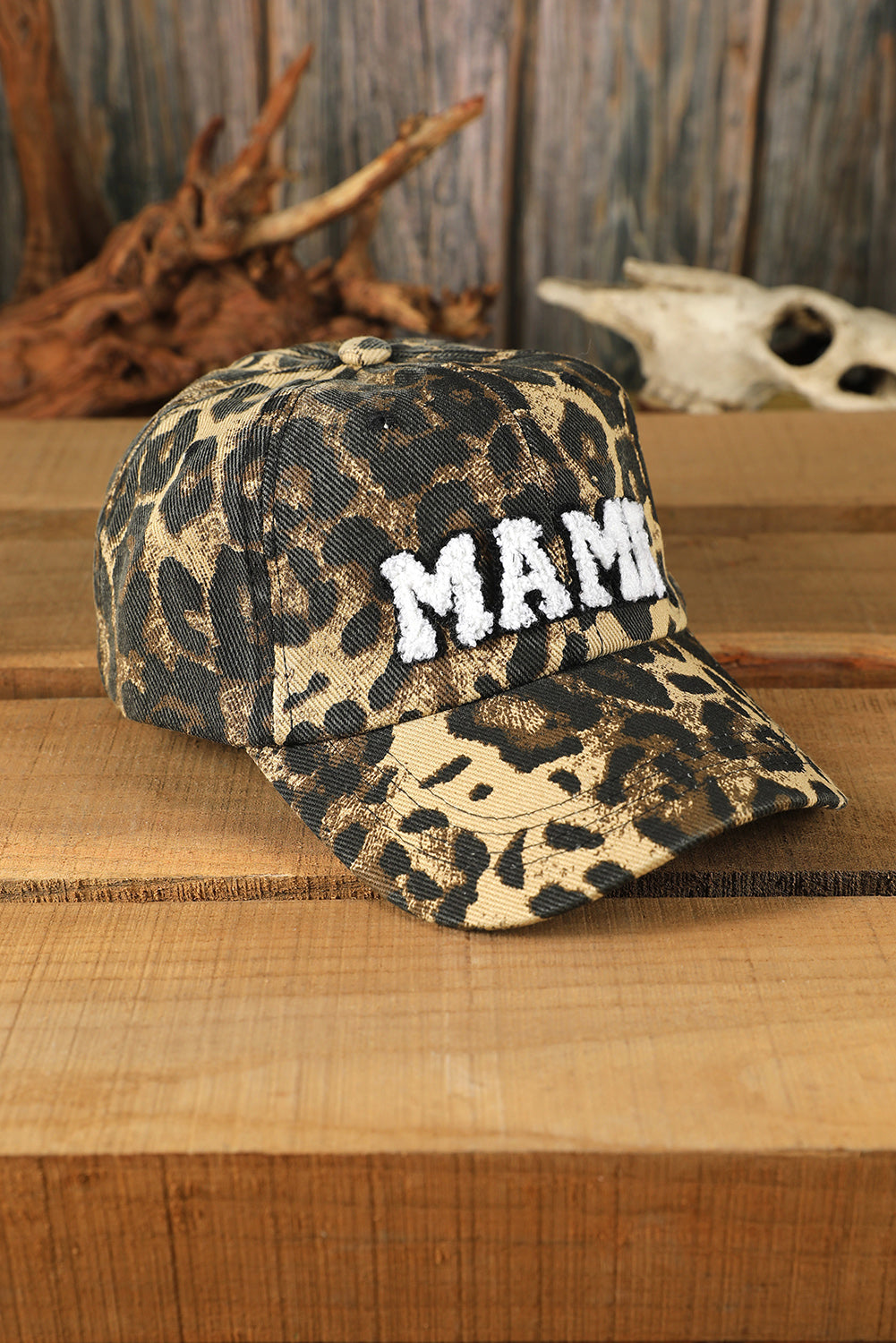 MAMA Embroidered Leopard Baseball Cap