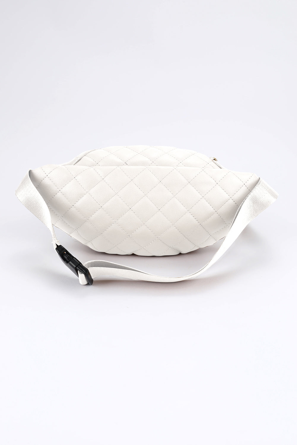 White Rhombus Pattern Simple Waist Bag