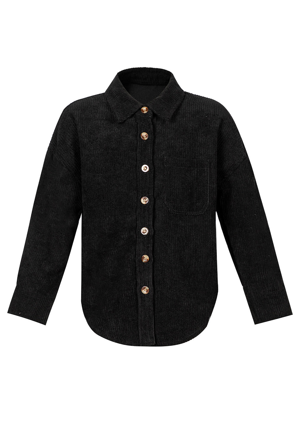 Little Girl Pocketed Corduroy Shirt